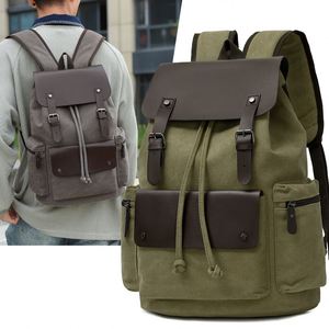 2026 Men's High Quality Canvas Laptop <b>Backpack</b> <b>Large</b> Capacity Leisure Business Schoolbag Youth Fashion College Travel Sport Bag - Product Image 3