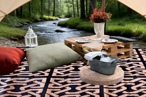 Tapis d'extérieur pliable imperméable sur mesure en plastique PP pour terrasse - Product Image 2