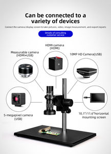 천만 화소 카메라가 컴퓨터 또는 이미징용 디스플레이에 연결된 Murzider 산업용 현미경. MSD413-1000W - Product Image 3