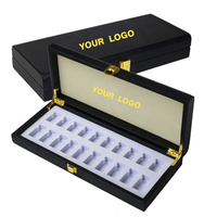 Boîte d'emballage en cuir en bois de luxe Boucle de verrouillage Ampoule Sérum d'acide hyaluronique boîtes d'emballage de luxe aux peptides