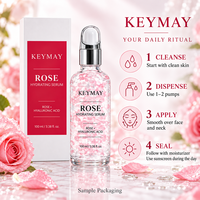 Sérum Visage Bio à l'Acide Hyaluronique et à la Rose Marque Blanche 100ml Hydratant Éclaircissant Soin OEM ODM pour Usage Domestique Tous Types de Peau