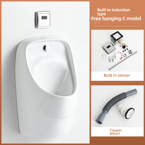 Wholesale Modern Wall-Mounted Waterless <strong>Urinals</strong> Back Spud <strong>Automatic</strong> <strong>Flush</strong> <strong>Sensor</strong> Ceramic Male <strong>Urinal</strong> for Hotels &amp; Hospitals - Product Image 3