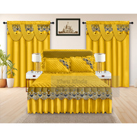 Promo Panas! Set Sprei 5 Pcs dengan Valance Ukuran King, Termasuk Gorden, Ready Stock