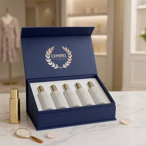 Organisches Natürliches Parfümöl Roll-on Flaschenset Holzbox-Verpackung für Persönlichen Gebrauch Reise Hautpflege Geschenk - Product Image 2