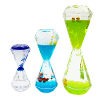 Minuterie à liquide en forme de diamant, jouet, chronomètre de mouvement, pour enfants