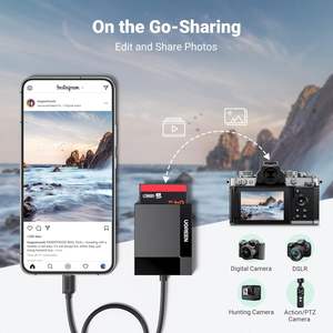 UGREEN CR125 USB C SD Card Reader <strong>4</strong>-in-1 <strong>Memory</strong> Card <strong>Adapter</strong> External SD Micro MS CF Compact Flash Camera Card Reader - Product Image 4