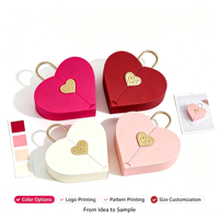 Op maat gemaakte ecovriendelijke hartvormige kartonnen cadeaudoos met magnetische sluiting, stevige verpakking, op maat gemaakte kleur, bruiloftfavoriet, Valentijnschocolade