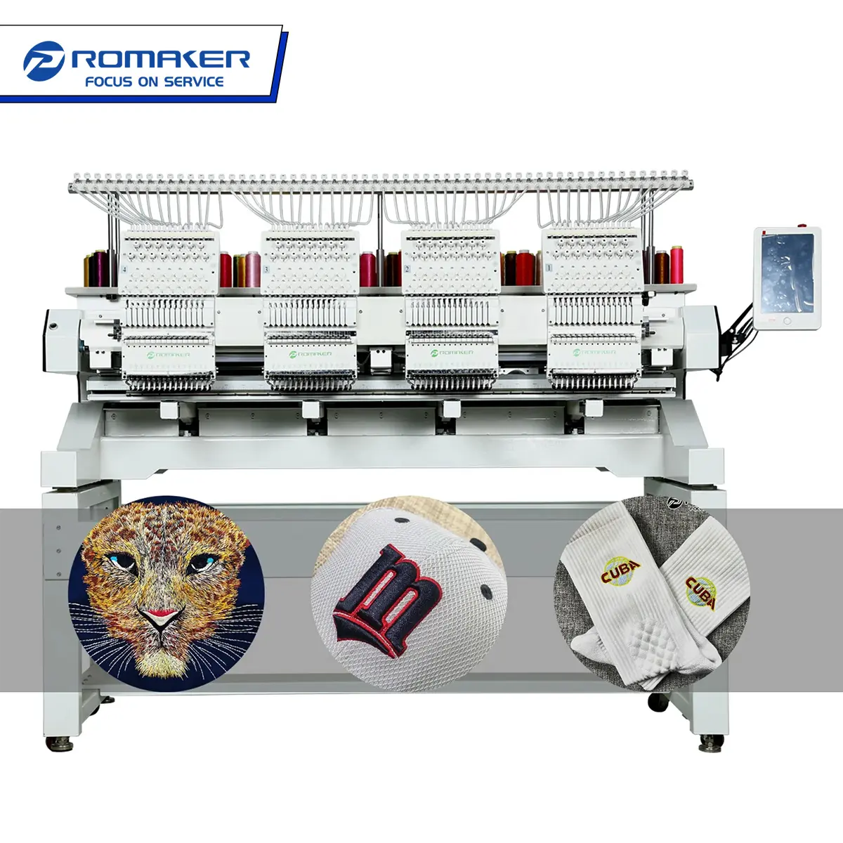 Promaker 4 head embroidery machine computerized 4 maquinas de bordado de cabeza