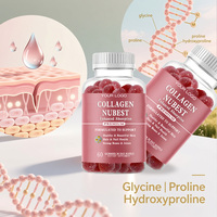 Gummies au collagène et au glutathion pour éclaircir la peau, anti-âge, améliorer la densité osseuse, complément beauté, saveur fraise, 3g, 60 gummies