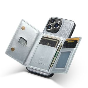 Funda de tarjeta de crédito desmontable 2 en 1 para <span class=keywords><strong>iPhone</strong></span> <span class=keywords><strong>11</strong></span> 12 13 Pro 14, funda trasera para <span class=keywords><strong>iPhone</strong></span> 15 ProMax Wallet - Product Image 4