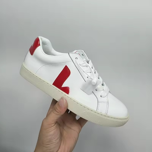 Chaussures plates blanches de marque de créateur, chaussures décontractées, chaussures de skate pour hommes et femmes, couples, cuir, chaussures de marche confortables - Product Image 5