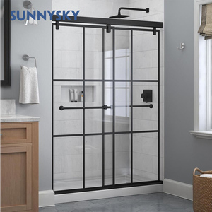 Cuarto de baño de aluminio de doble balcón <span class=keywords><strong>puerta</strong></span> corredera de vidrio con persianas venecianas precio para Malasia - Product Image 1