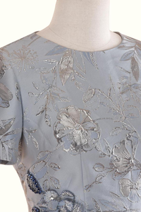 Vestido Cheongsam <span class=keywords><strong>de</strong></span> Jacquard <span class=keywords><strong>de</strong></span> Seda Azul Claro para <span class=keywords><strong>Mujer</strong></span>, Moderno y <span class=keywords><strong>de</strong></span> Alta Gama, Transpirable, Ajustado, con Bloques <span class=keywords><strong>de</strong></span> Color, Estilo Tradicional Chino - Product Image 2