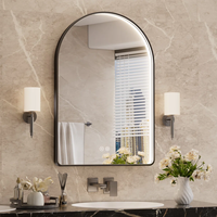 Miroir LED intelligent pour décoration de salon, accessoires et méthode d'installation, miroir en arche