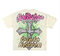 Nouveau T-shirt 100% Coton de Haute Qualité, Coupe Oversize Vintage, Épaules Tombantes, Style Streetwear, Délavé à l'Acide, Tissé, Impression DTG, Motif Graphique Écologique