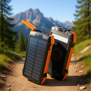 Chargeur solaire portable Db 33500 mAh, batterie externe à charge rapide avec lampe torche étanche pour les aventures en plein air - Product Image 2