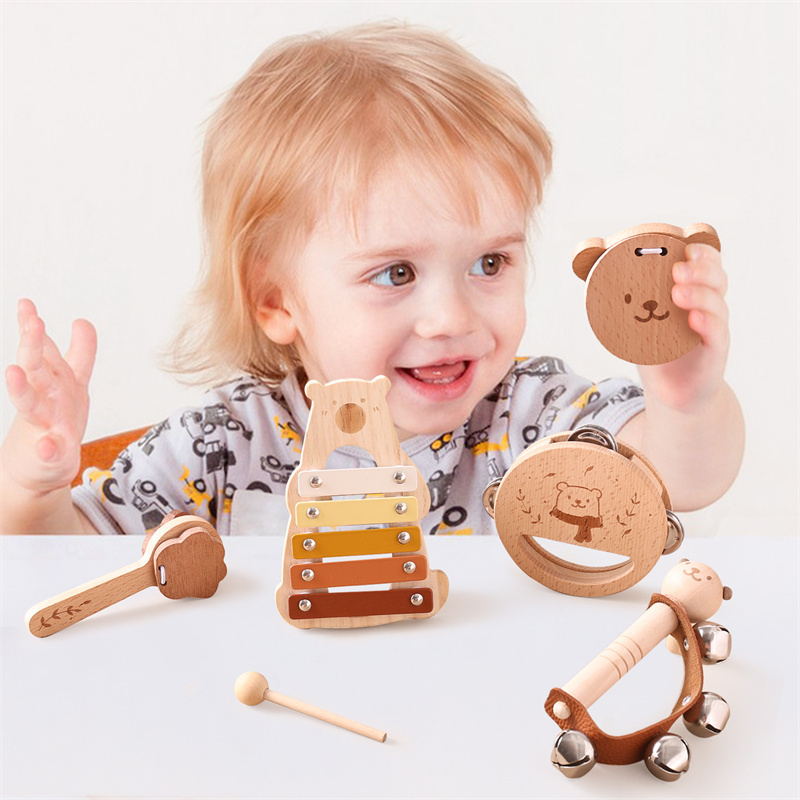 PTZ2394 Montessori Wood Elephant Music Instrument