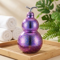 Bouteille d'eau de voyage isotherme en titane écologique de 16 oz en forme de gourde avec brosse de nettoyage de paille, anti-fuite, portable, design Zen Asiatique