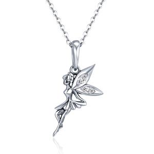 S925 accessori moda in <span class=keywords><strong>argento</strong></span> Sterling Ladies Flower Fairy bracciale fai-da-te ciondolo collana personalità - Product Image 4