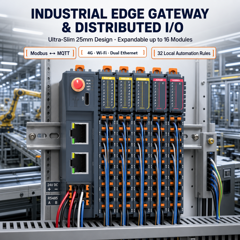 Plc Receiver Module Programmable Logic Controller PLC Edge Gateway Modular Expandable 256 ...