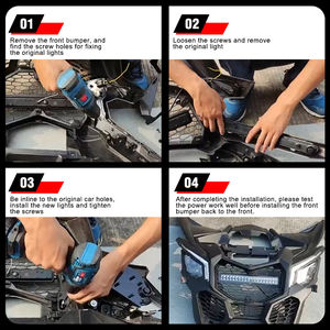 <span class=keywords><strong>X3</strong></span> Fang Lights RGB Conjunto de luz de firma delantera Iluminación DRL Compatible con <span class=keywords><strong>Can</strong></span> <span class=keywords><strong>Am</strong></span> <span class=keywords><strong>Maverick</strong></span> <span class=keywords><strong>X3</strong></span> XDS XRS Max Turbo R 2017-24 - Product Image 3