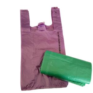 Bolsas de supermercado reutilizables de plástico para empacar alimentos, tipo camiseta, precio de fábrica. - Product Image 3