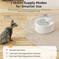 Fontaine à eau pour chat Elecpet OEM, batterie 2200mAh, 2,5L, sans fil, capteur, ultra silencieuse, Bebedouro De Agua Para Pet Com Sensor