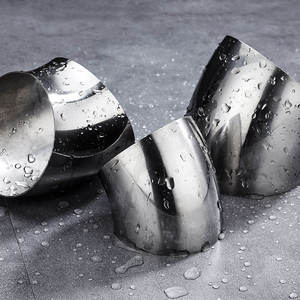Codo de tubería de acero inoxidable 201 para pasamanos de escalera, con junta soldada por puntos de 45 grados, accesorios decorativos extendidos y gruesos, juego completo - Product Image 1