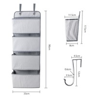 Organisateur de rangement suspendu pour vêtements et sacs, en tissu 100% polyester, pliable, cinq couches