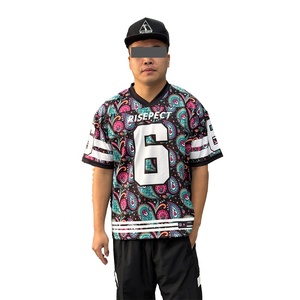 Logo personalizzato abbigliamento sportivo da competizione ad asciugatura rapida 2024-2025 nuovi disegni cucito maglia uniforme pacchetto Football americano Te camicia - Product Image 3