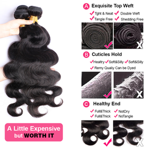 Entrepôt US Paquets de Vague de Corps <span class=keywords><strong>Cheveux</strong></span> Humains 13A Bundles de <span class=keywords><strong>Cheveux</strong></span> Vierges Brésiliens 10 ~ 30 Pouces D'épaisseur Armure Noir <span class=keywords><strong>Naturel</strong></span> <span class=keywords><strong>pour</strong></span> les Femmes - Product Image 3