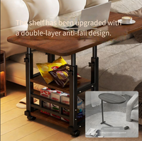 Bureau portable pliable et réglable en bois avec surface MDF pour chambre à coucher, dortoir d'étudiant, table pour ordinateur portable, durable