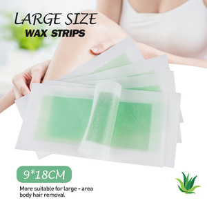 Striscia depilatoria 9x18 cm striscia depilatoria per rimozione peli delle gambe delle ascelle cerotto a <span class=keywords><strong>strisce</strong></span> di cera a freddo - Product Image 4