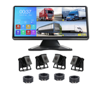 4CH AHD 1080P Système de sécurité de camion inversé Portable Android Écran tactile 10.36 pouces MP5 USB Moniteur de voiture