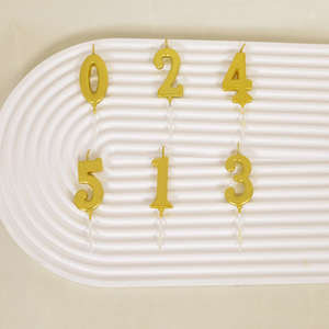 Gold Number <b>Birthday</b> Candles Paraffin Single Wick For Children <b>First</b> <b>Birthday</b> Cake <b>Decoration</b> - Product Image 2
