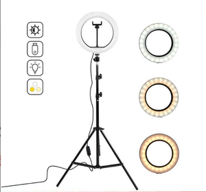 10 इंच 26cm एलईडी अंगूठी प्रकाश 2.1M तिपाई स्टैंड के साथ स्वफ़ोटो अंगूठी मेकअप भरने प्रकाश लाइव प्रसारण सौंदर्य फोटोग्राफी फोटो प्रकाश - Product Image 4