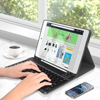 Produsen harga murah grosir ramping 10 inci Keyboard BT nirkabel Mini portabel dengan desain hemat energi tidur otomatis