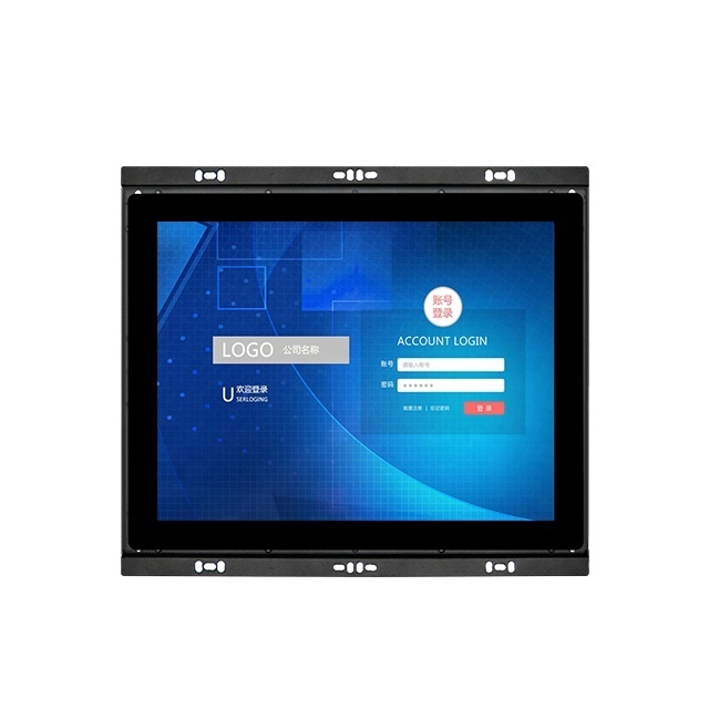 15-inch Industrial Touch Screen Monitor Open Frame Rack Mount for Automation Control