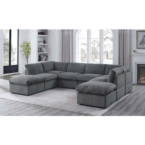 مصنع شعبي بيع بالجملة الجيش الأخضر كوردروي يصل هولستد سحابة أثاث أريكة مقطعية أريكة وحدات فاخرة - Product Image 4