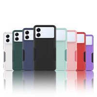 Casing HP 2-in-1 Motif Hewan Custom-fit untuk S25 Edge/S26 FE TPU PC Lapis Ganda Anti Benturan dengan Ring Holder Cetakan Injeksi Matte