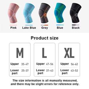Genouillère orthopédique souple personnalisable avec logo, en nylon doux, pour la rééducation et le soutien - Product Image 4