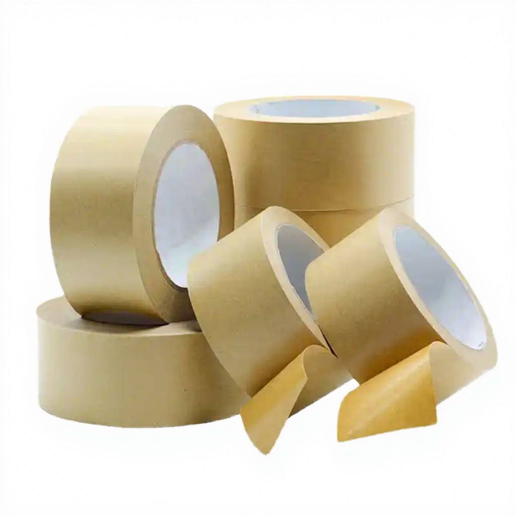 Self Adhesive Pressure Sensitive Waterproof Heavy Duty Gummed Kraft Paper Tape for Premium Writable Packing Sealing