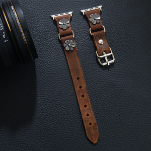 สายนาฬิกา Apple Watch หนังแท้ แบบกำไล สีดำ สีน้ำตาล สายแฟชั่นสำหรับ Apple Watch 8 9 - Product Image 4
