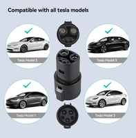 Adaptateur TAry J1772 Ev Type 1 connecteur Ev 60a J1772 adaptateur de charge J1772 vers prise Tesla pour Tesla
