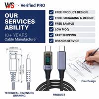 Cable de Carga Rápida USB C a USB C de 100W y 5A, Cable de Cobre Puro con Trenzado de Nailon para iPhone, Laptop, Tablet y Banco de Energía