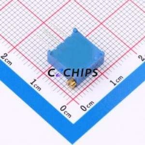 Resistencia Ajustable/Potenciómetro 3296X-202-LF, Componente de Orificio Pasante (THT)-3P, 9.5x4.8mm, Resistencia de 2kOhm, 10%, 500mW, 250ppm ℃ - Product Image 2