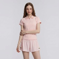 Ensemble de tennis et yoga pour femmes, polo à manches courtes avec fermeture éclair sur le devant et jupe plissée avec poches latérales, vêtements de sport à séchage rapide