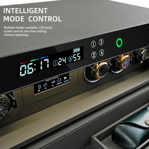 Nhà Máy bán hàng trực tiếp sang trọng màu đen vân tay 6 khe cắm xem Winder an toàn vualt hộp lưu trữ với ngăn kéo - Product Image 4