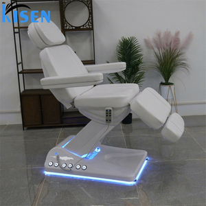KISEN Hot Selling Beauty Salon Furniture Foot Control Cosmetic Facial Bed Electric Massage <b>Table</b> and <b>Chairs</b> With LED - Product Image 1