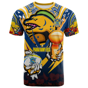 Parramatta anguille taglie forti T-Shirt da uomo fornitura di fabbrica ricordo personalizzato Parramatta anguille Anzac <span class=keywords><strong>citazione</strong></span> con papavero T Shirt donna - Product Image 6